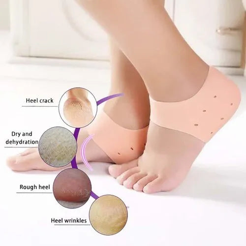 Silicone Gel Half Heel Pad Socks for Pain Relief for Men and Women (1 Pair)