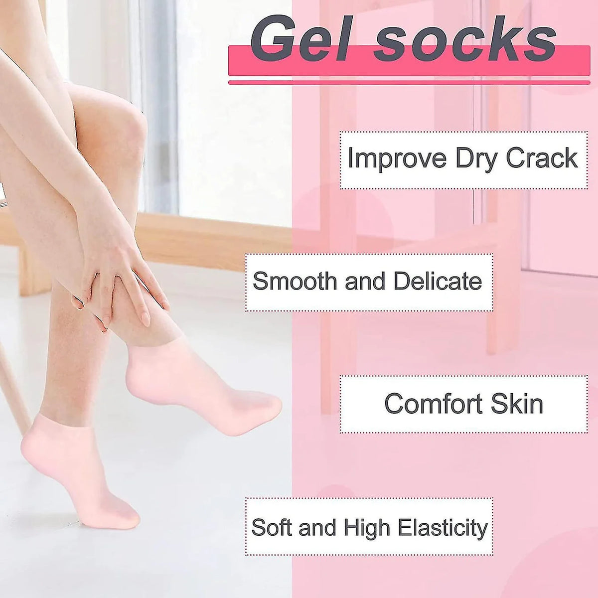 Silicone Moisturizing Socks - High Quality & Long Lasting