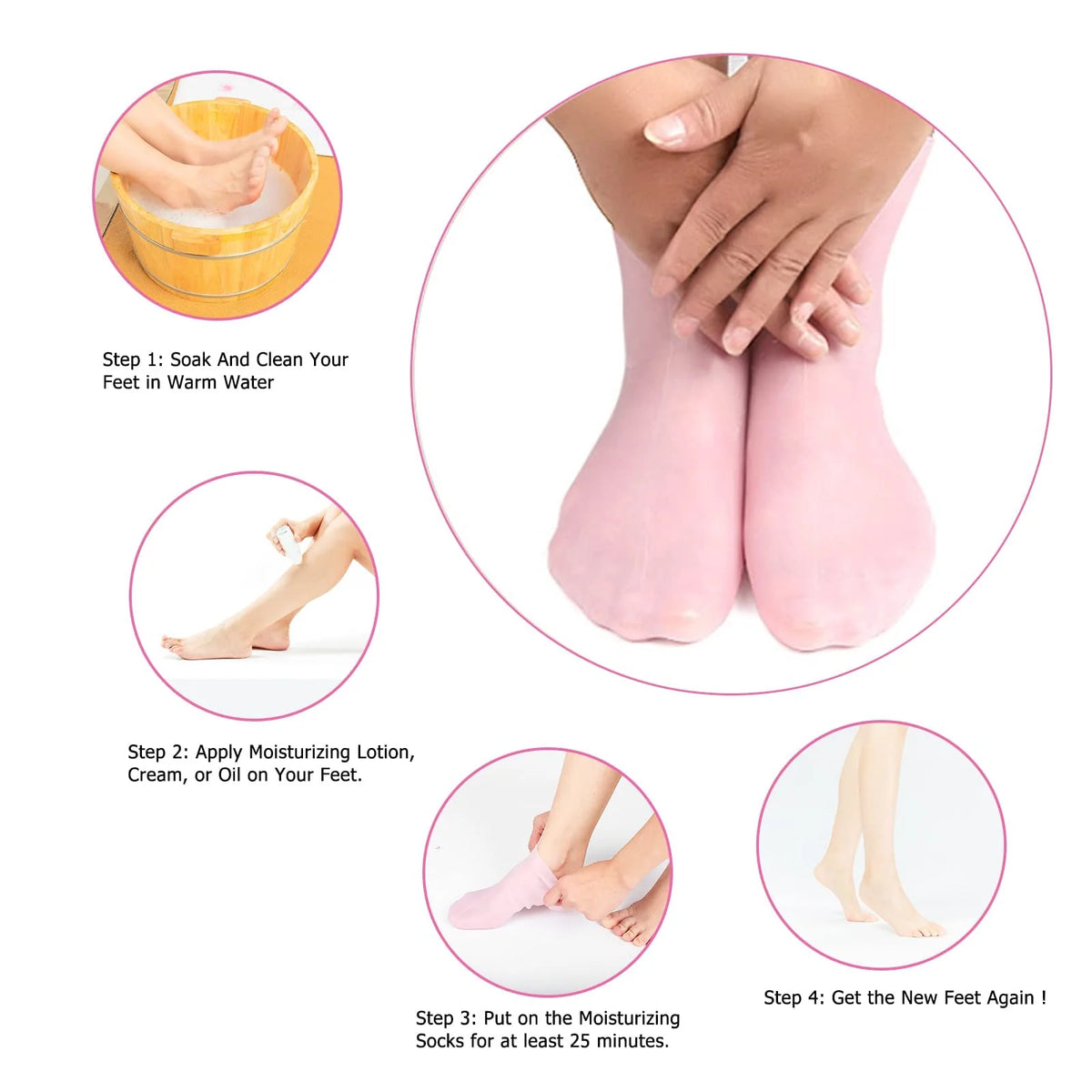Silicone Moisturizing Socks - High Quality & Long Lasting