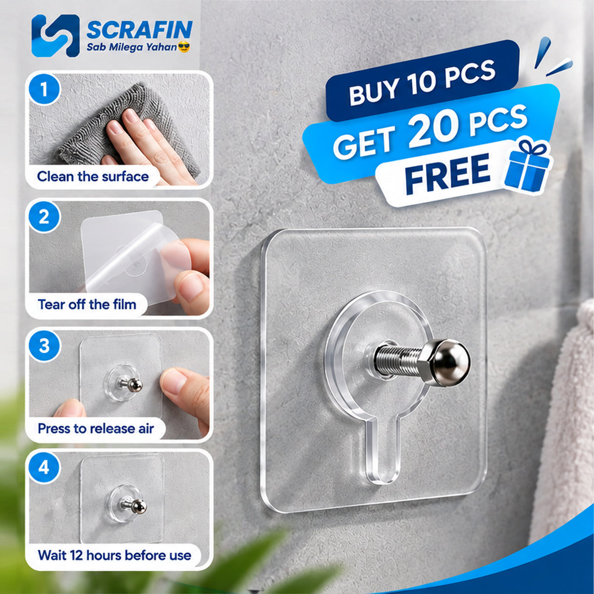 Punch-Free Screw Stickers