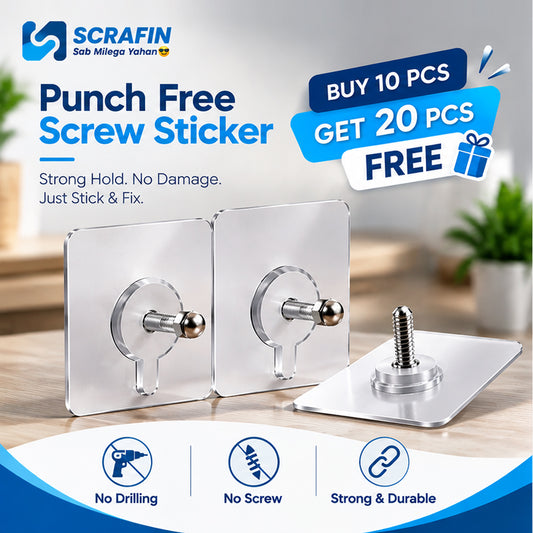Punch-Free Screw Stickers