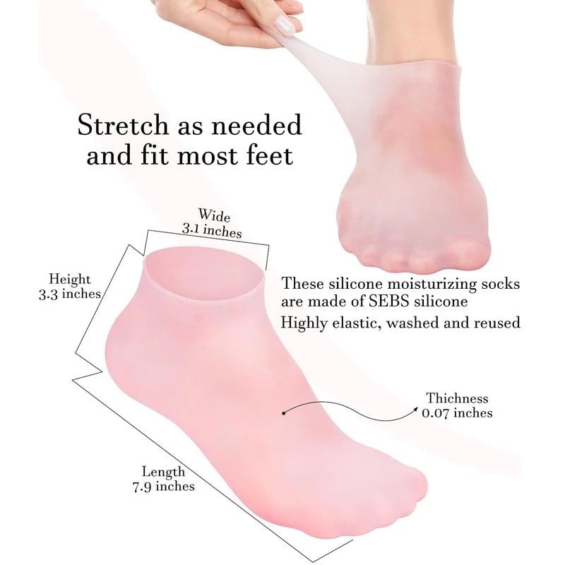 Silicone Moisturizing Socks - High Quality & Long Lasting